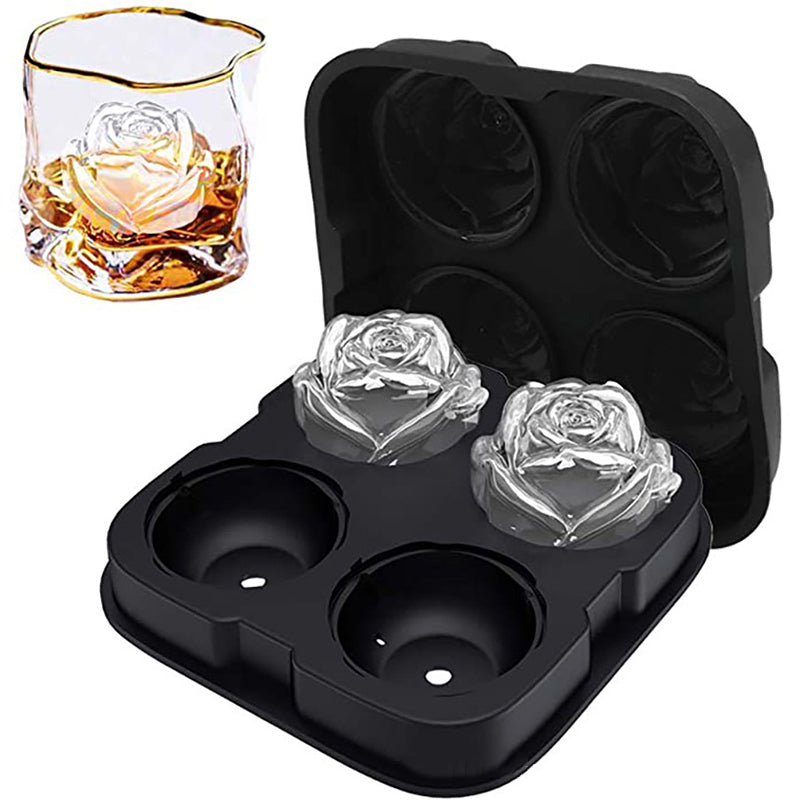 3d Ice Cube Tray Silicone Rose Shape Ice