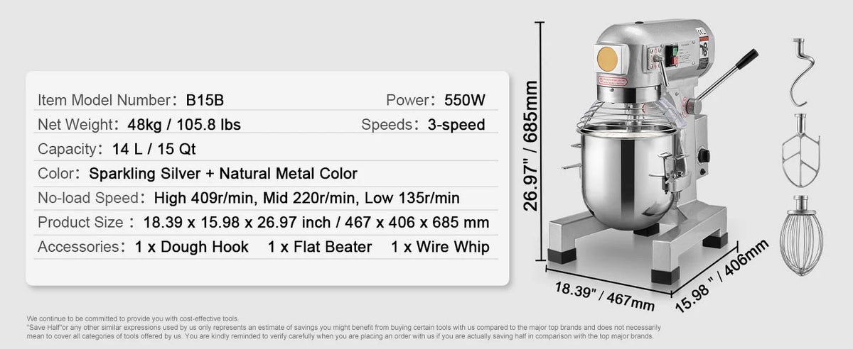 Succebuy 10l/14l/28 5l/18 7l Commercial Food Mixer Commercial
