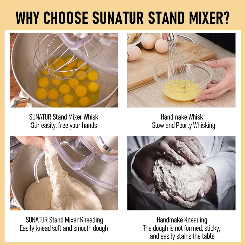Sunatur 10l Stand Mixer 2200w Stainless Steel Bowl