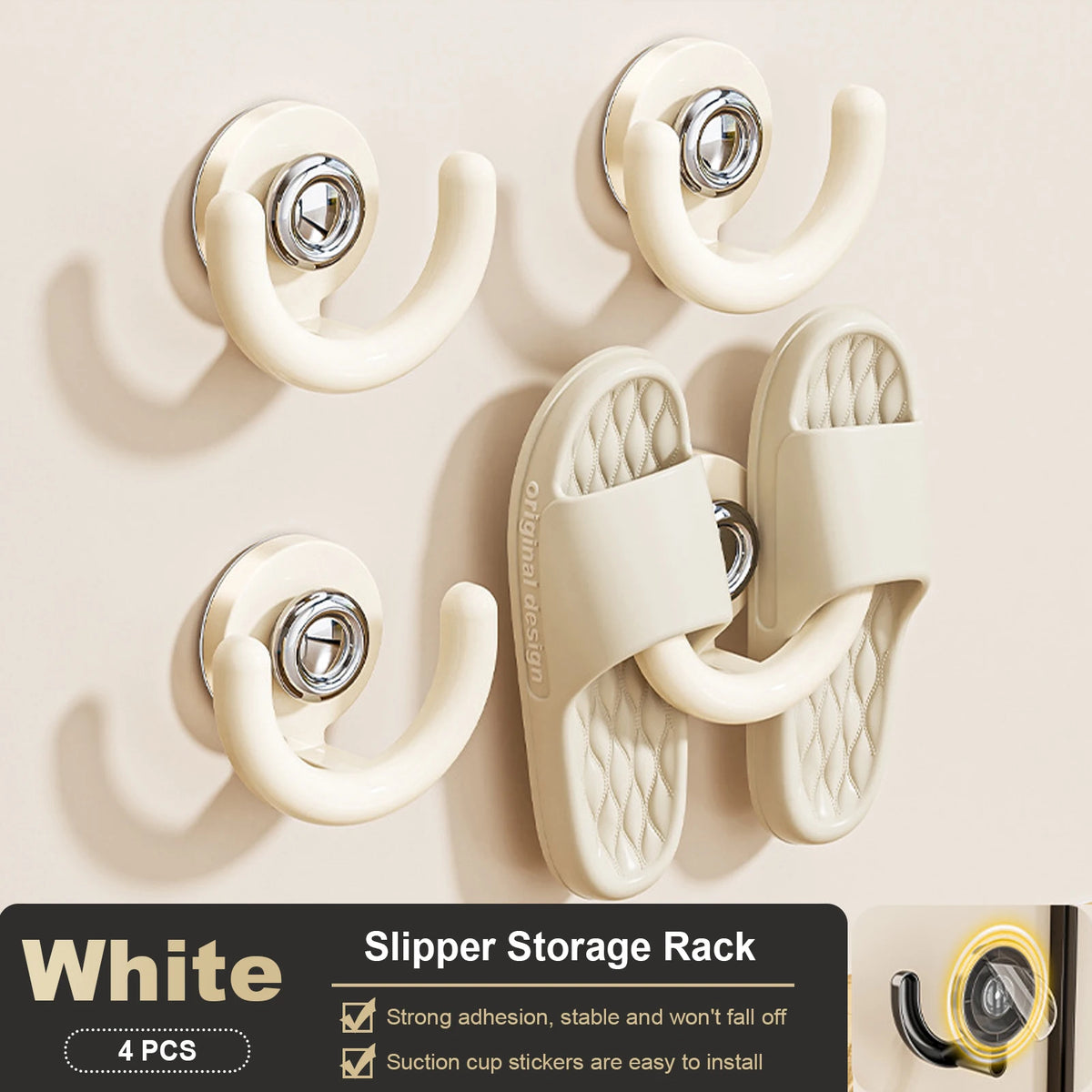 Slippers Rack No Punching Bathroom Simple Slipper Hook
