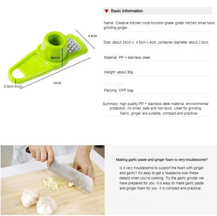Pack Mini Garlic Grinder Creative Garlic Press Garlic