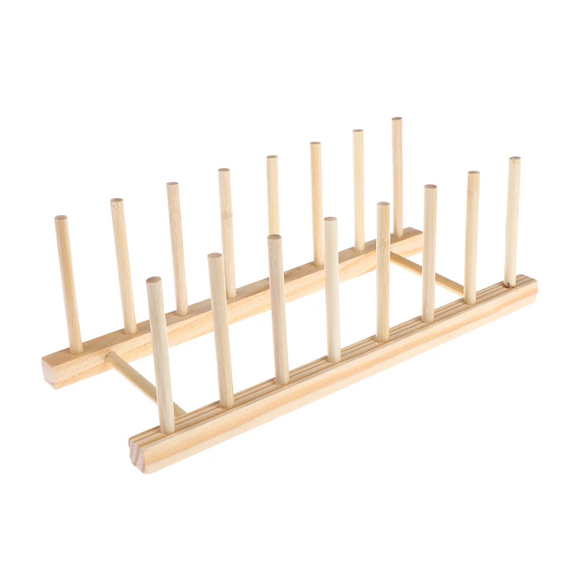 Wooden Dish Drainer Rack Plate Dish Drying Rack