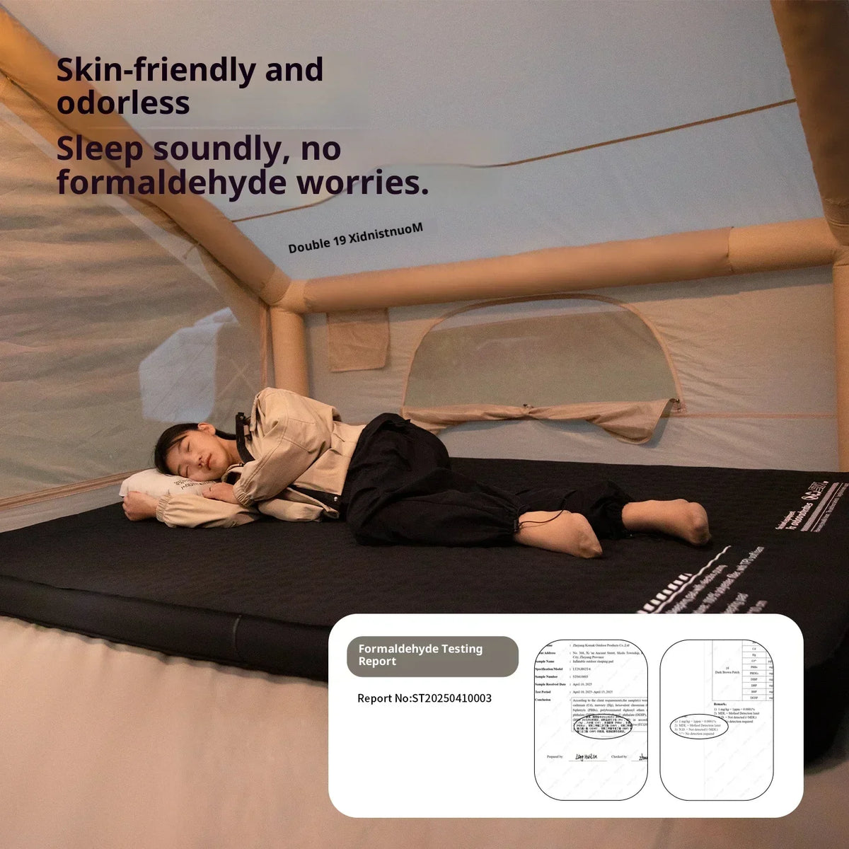 Thickened Sponge Pad Outdoor Mattress Integrated Air Pump