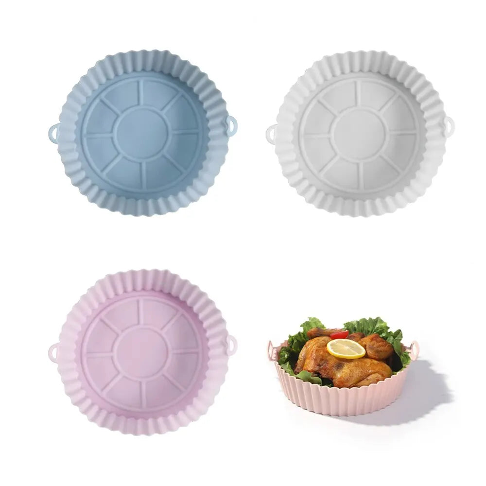 Silicone Mat Round Airfryer Inserts Heat Resistant Baking