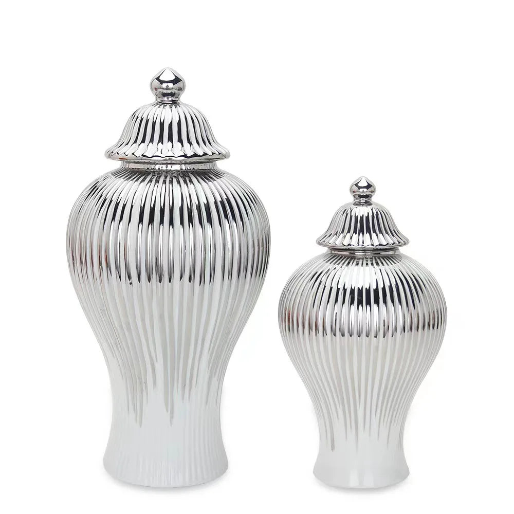 Vase Ceramic Luxury Electroplated General Jar European Ceramic