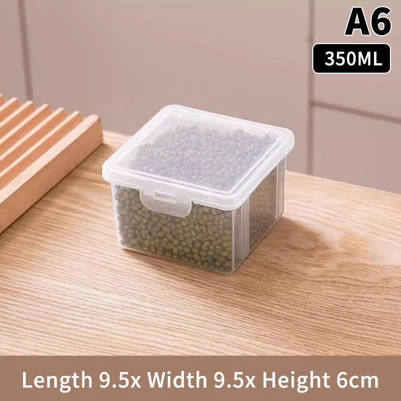 Airtight Sealed Plastic Food Storage Box Transparent Cereal
