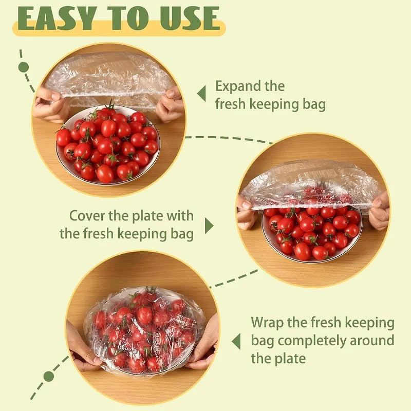 Disposable Food Cover Plastic Wrap Fruit Food Bowl