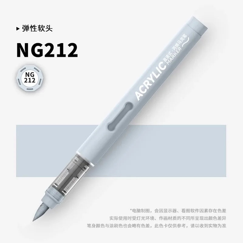 120/1 Colors Direct-Liquid Acrylic Brush Markers Pen Waterproof
