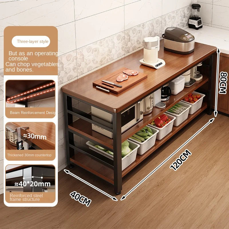Storage Rack Floor-Standing Multi-Tiered Workbench Storage