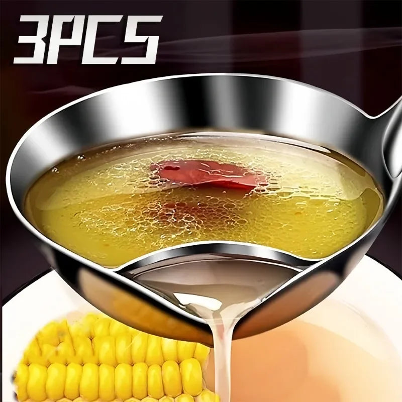 Stainless Steel Oil Separating Spoon Soup Colander Gravy