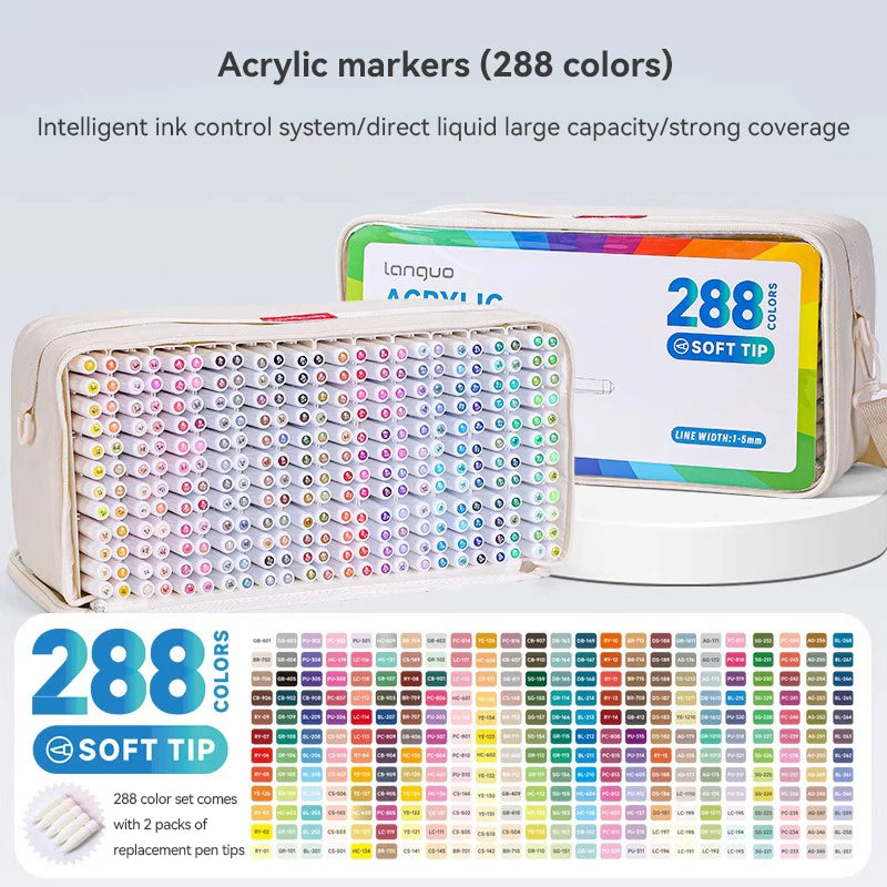 Languo 207/240/288 Colors Direct Liquid Acrylic Paint Pens