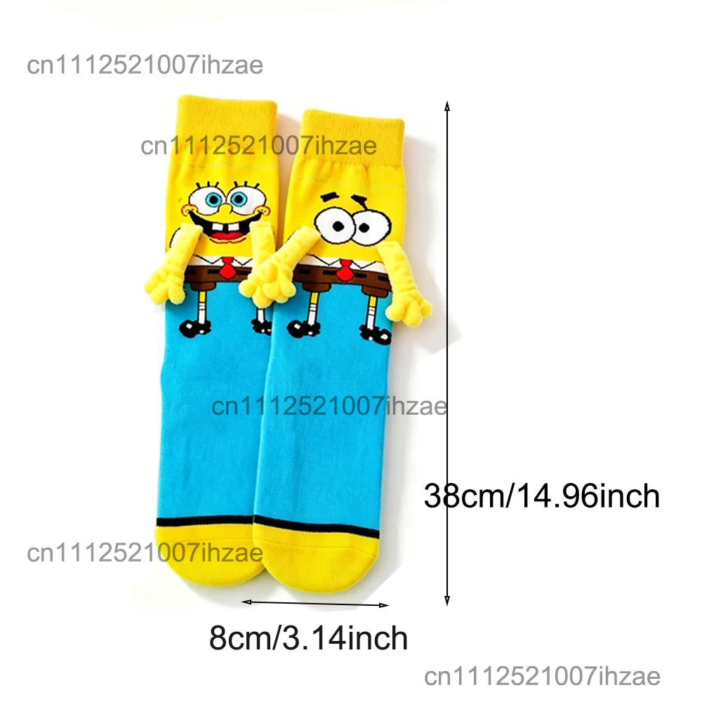 3d Yellow Sponge Series Socks Interactive Small Hands