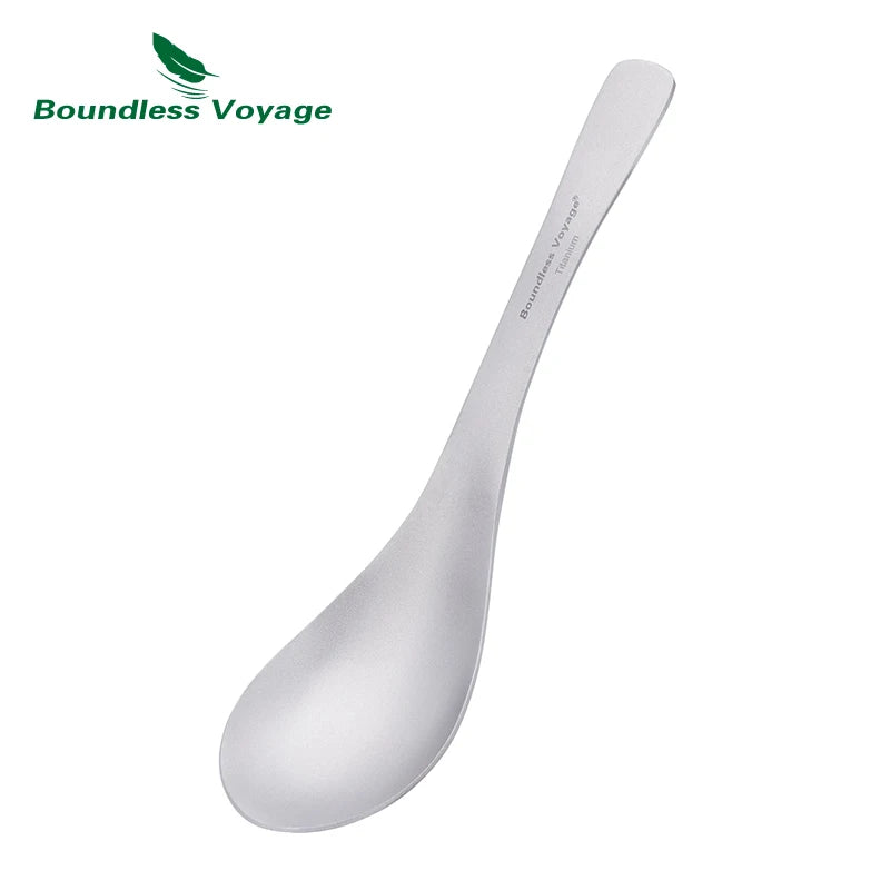 Boundless Voyage Titanium Spoon Carry Bag Outdoor Flatware