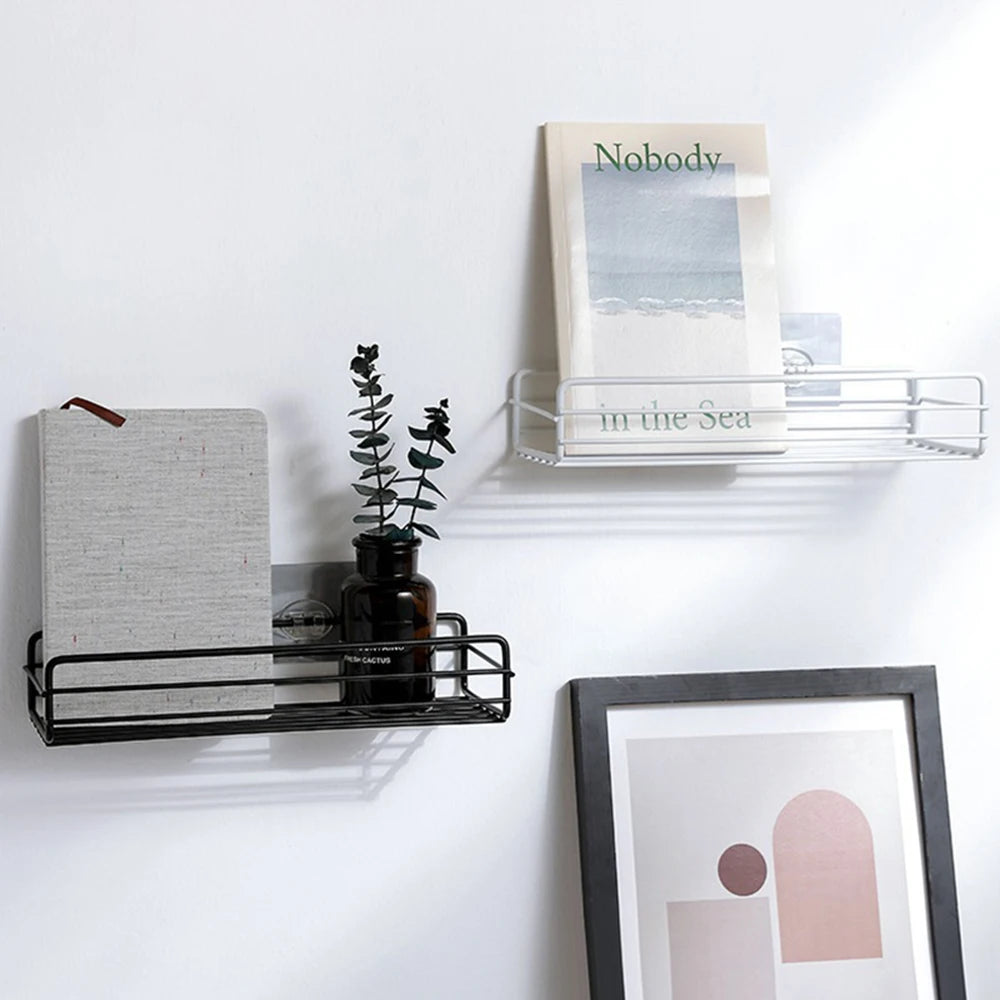 Bathroom Storage Rack Organizer Shelf Black Shelves Corner