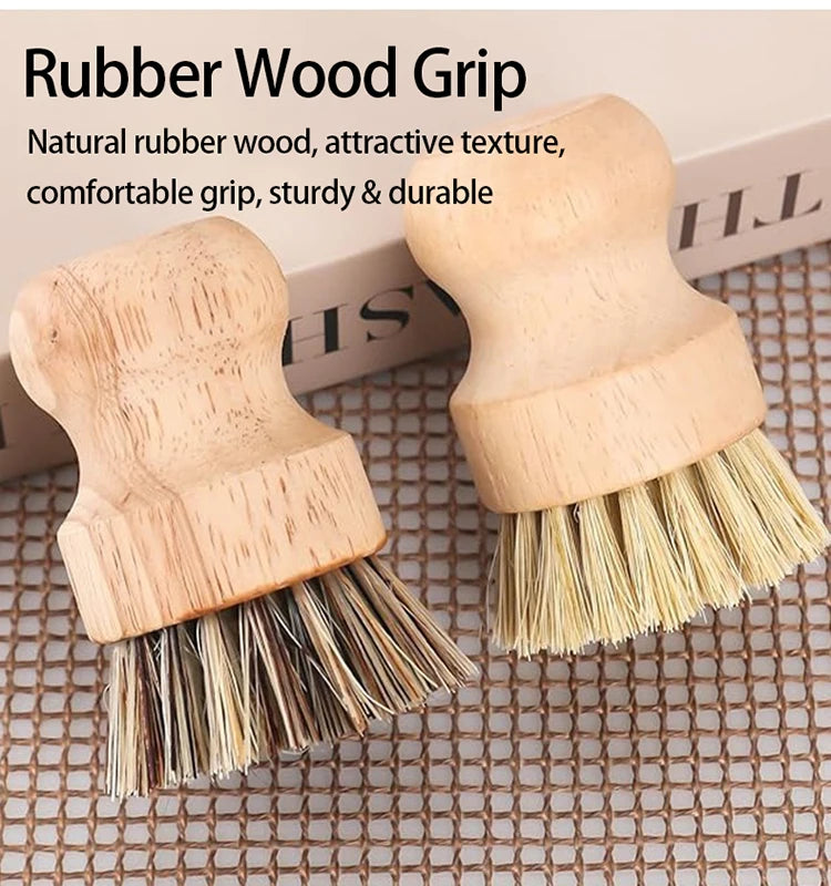 Eco-Friendly Durable Cleaning Brush Wooden Dish Brush Natural