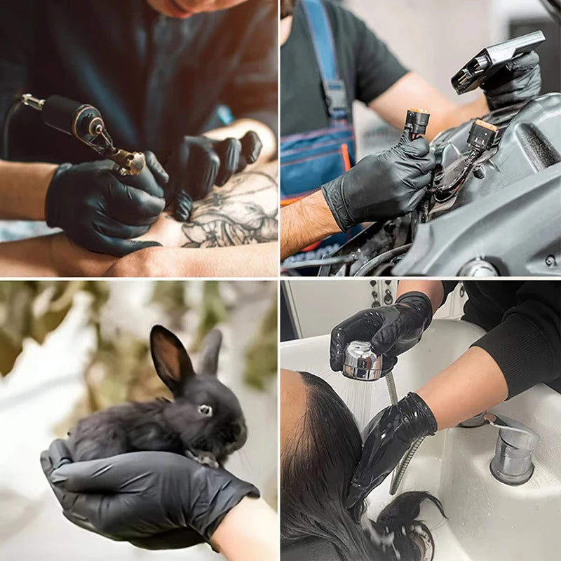 10/20/50/100pcs Bagged Disposable Gloves Black Disposable Gloves