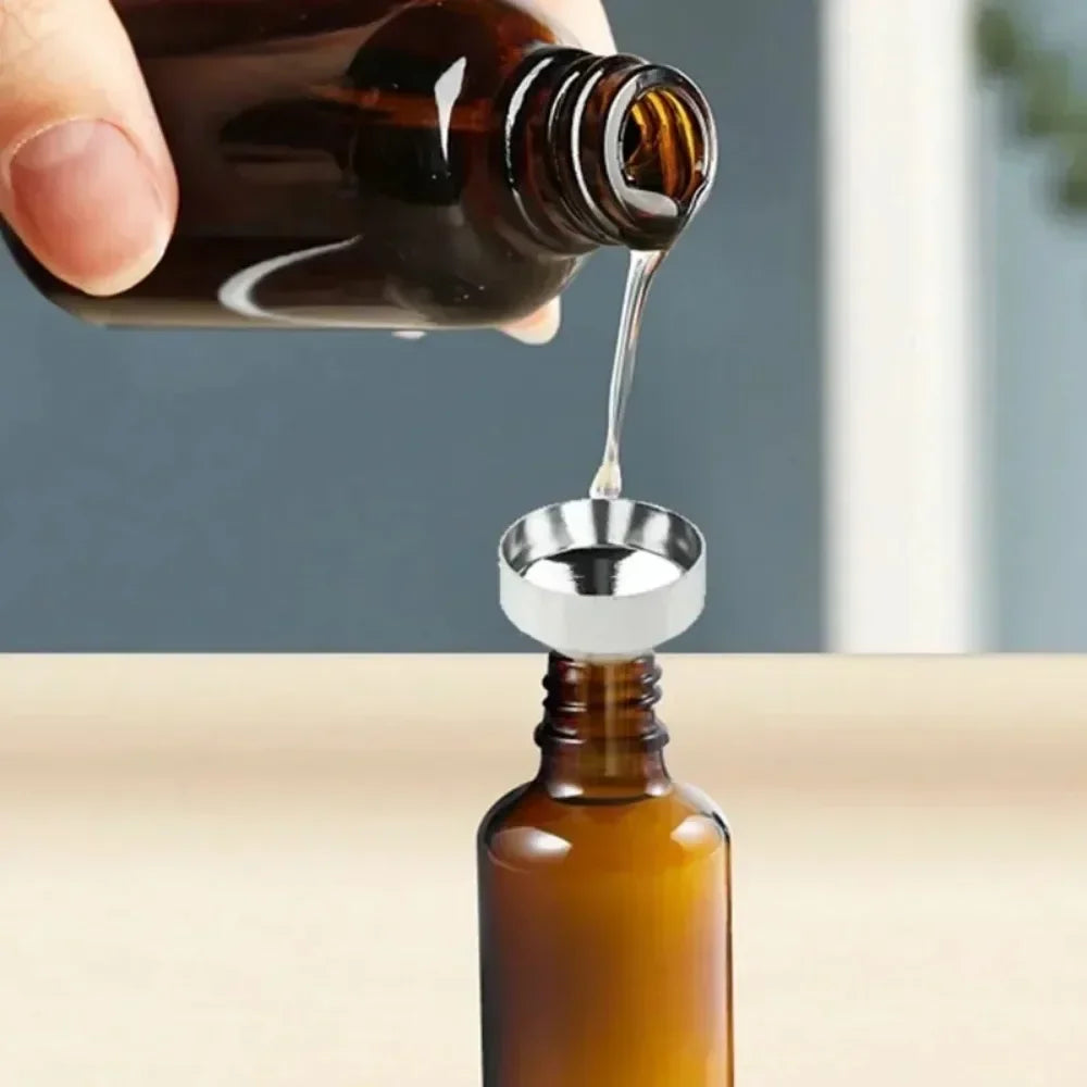 10pcs Metal Mini Funnel Oil Liquid Funnel Detachable