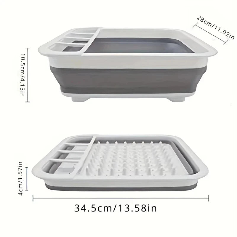 Collapsible Dish Drying Rack Utensil Holder Rv Camping