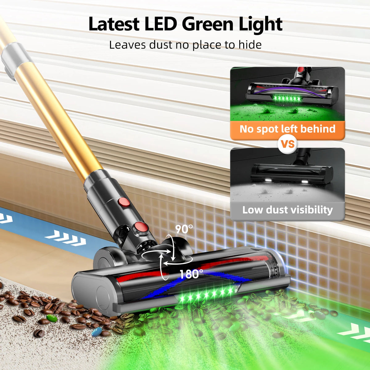 Daccormax Cordless Vacuum Cleaner 70000 Pa 8l Dust