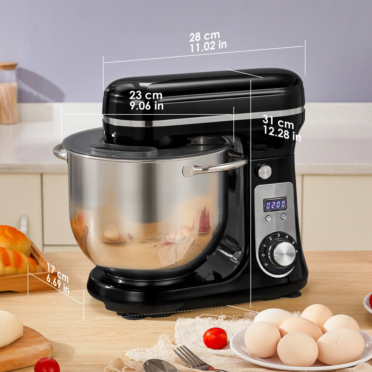 Biolomix 6-Speed Food Stand Mixer 1200w Dc Quiet