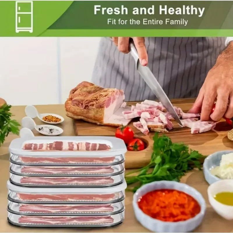 Meat Container Fridge Bacon Lunch Meat Container Refrigerator