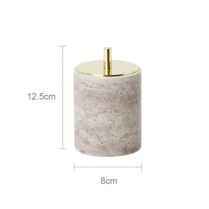 Travertino Grigio Bathroom Antique Natural Marble Soap Dispenser