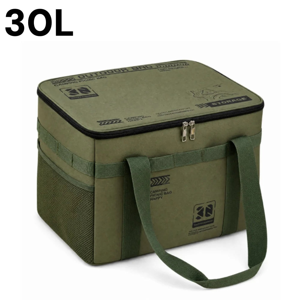 30l Large Capacity Camping Cookware Storage Bag Waterproof
