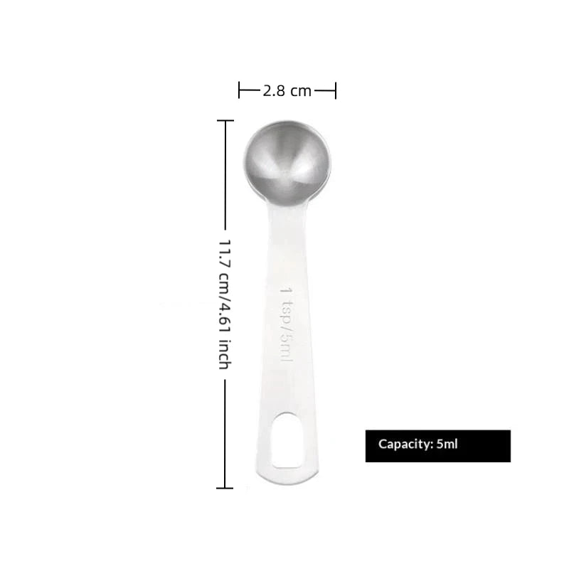 Stainless Steel Measuring Spoon 1/5/6 Scale Measuring Ruler