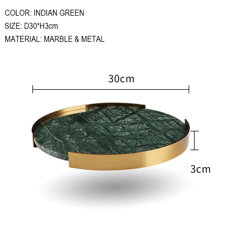 Scandinavian Decorative Natural Marble Tray Bathroom Luxury