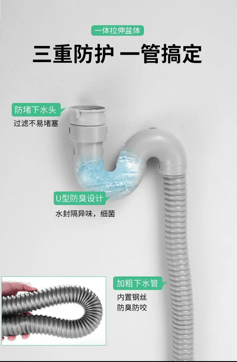 Wall-Mounted Sus304 Stainless Steel Washing Pool Sink Hand