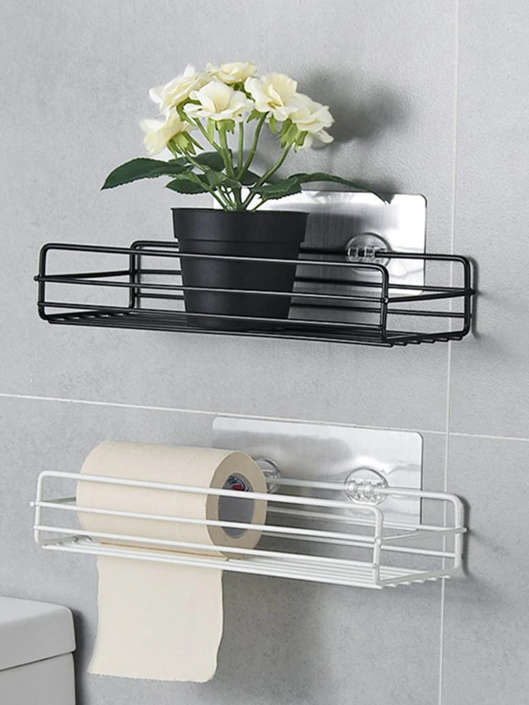 Bathroom Storage Rack Organizer Shelf Black Shelves Corner