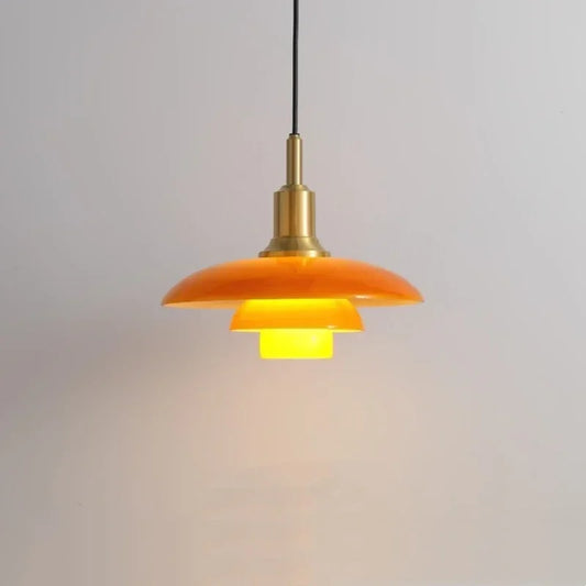 Danish Designer Dish Glass Pendant Lighting Nordic Bedroom