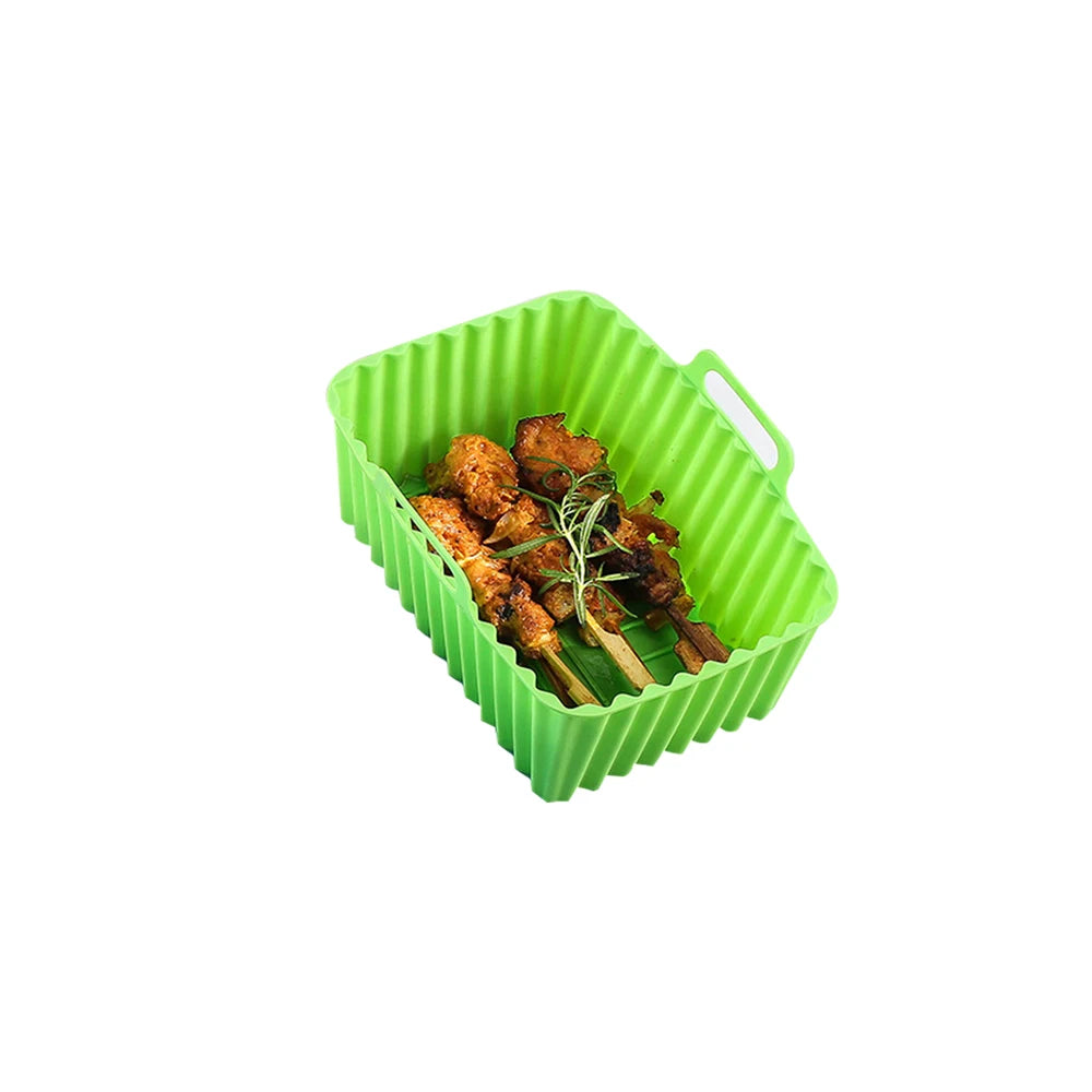 1pc Silicone Baking Tray Rectangular Air Fryer Silicone