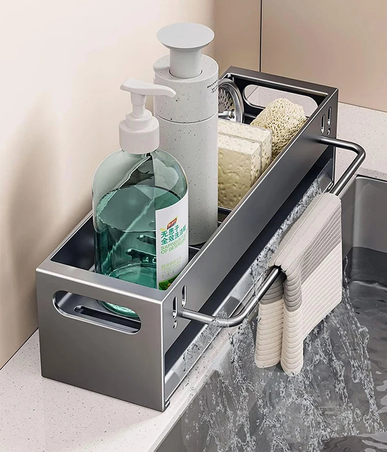 Extra Large Carbon Steel Sink Caddy Sponge Holder