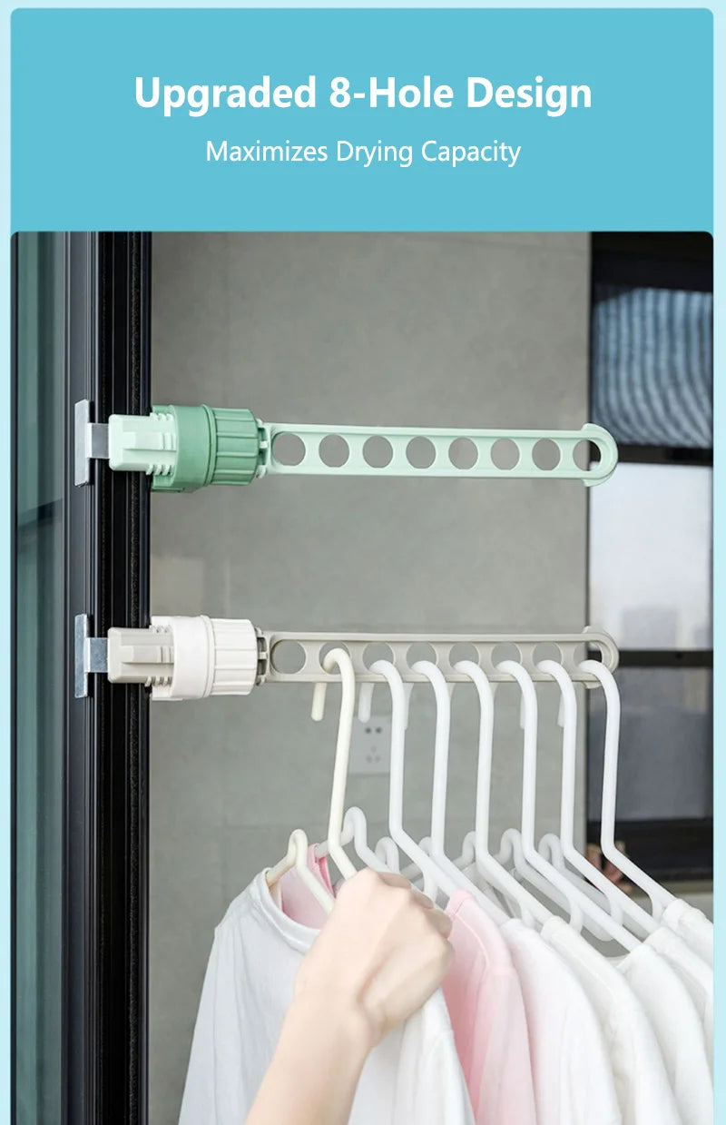 1pcs Travel Clothes Hanger Window Frame Hanging Drying