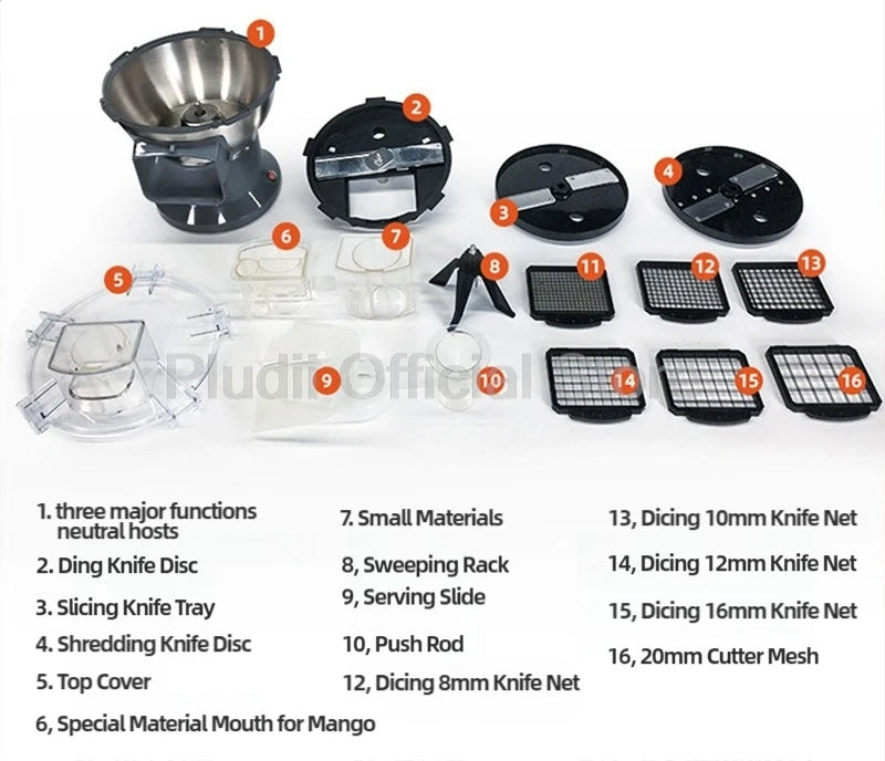 M1 Commercial Electric Vegetable Dicer Food Processor Compact