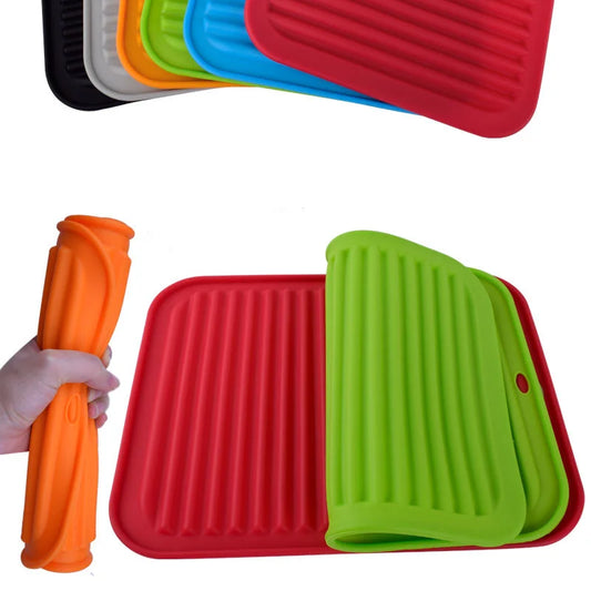 1pc Silicone Dish Drying Mat Silicone Trivets Pots