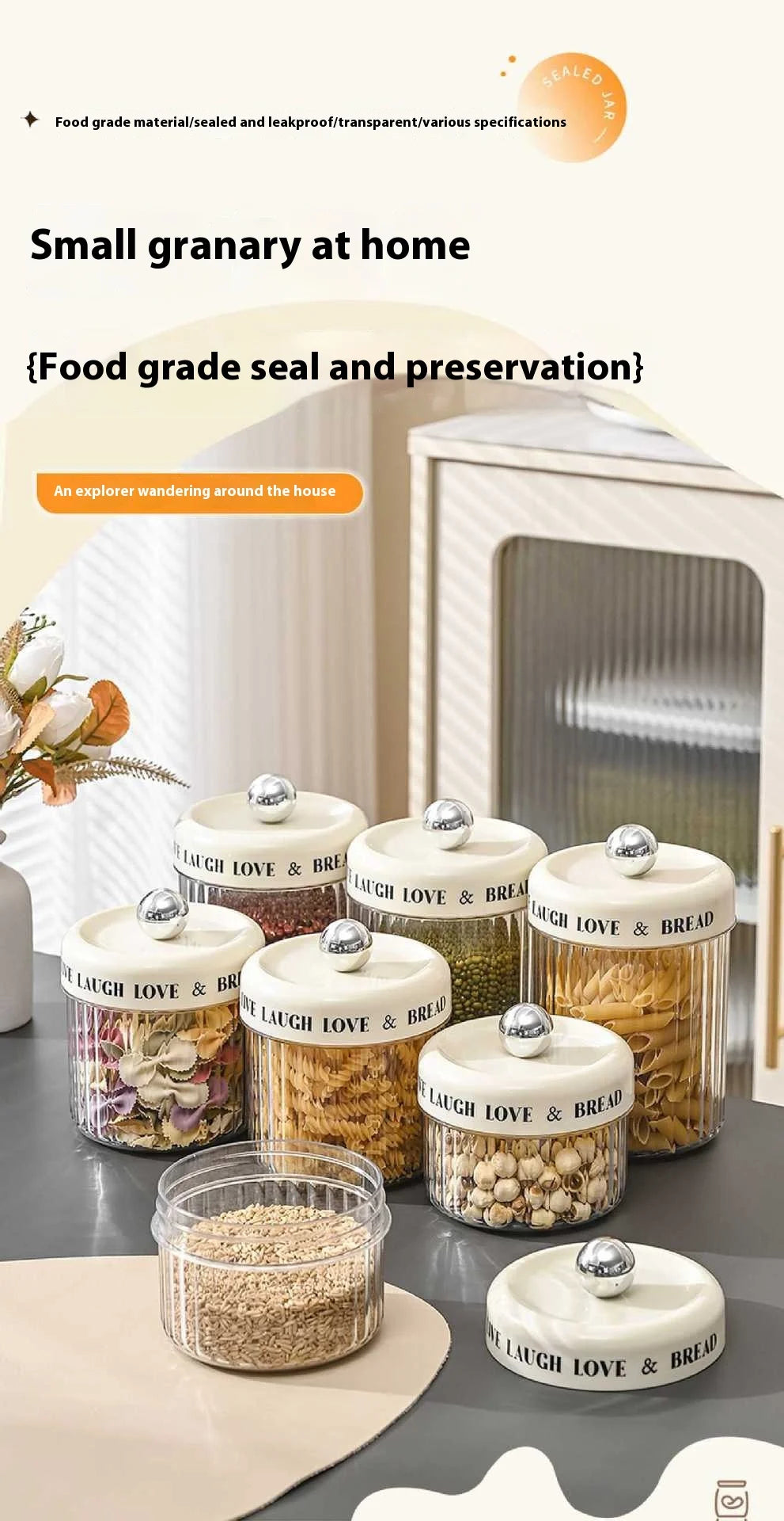 Airtight Food Storage Containers - Bpa-Free Canisters Grains/Dry