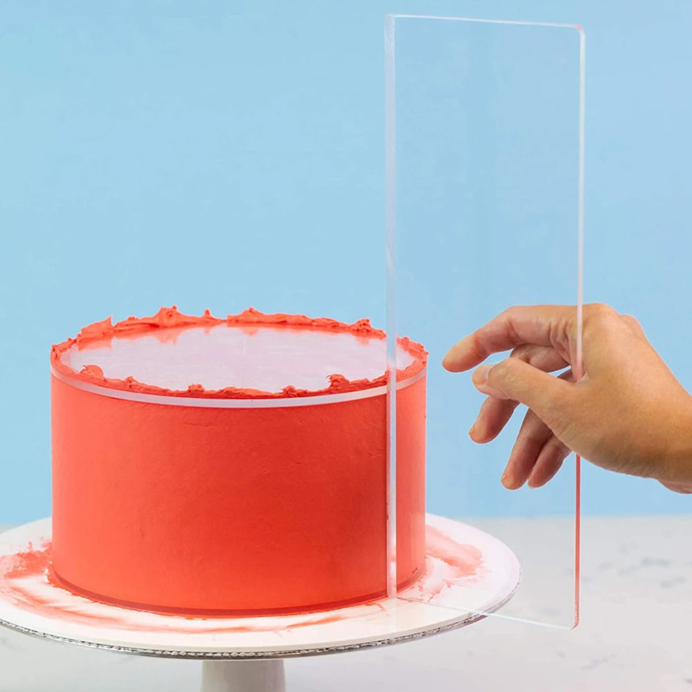 Transparent Cream Scraper Cake Making Scraper Rectangular Acrylic