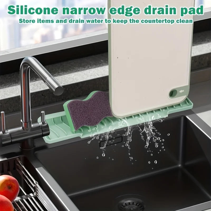 1pcs Faucet Silicone Mat Bathroom Anti-Slip Sink Drain