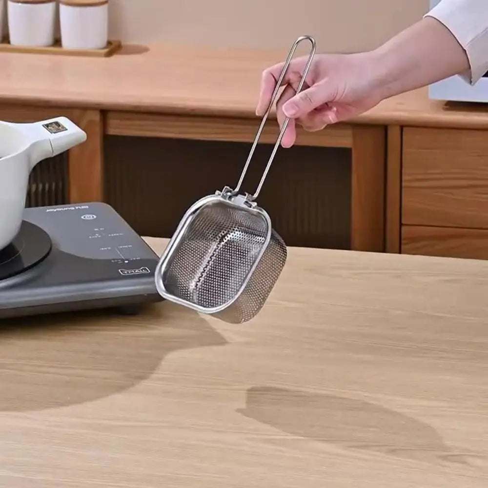 Cooking Utensils Mesh Strainer Spoon Long Handle Stainless