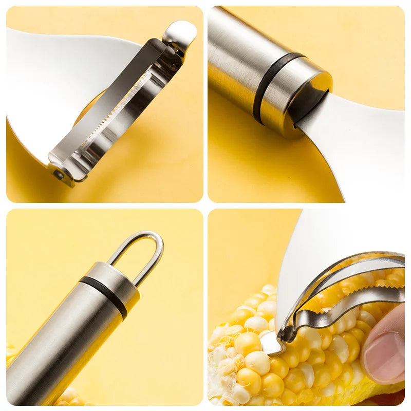 Stainless Steel Corn Stripper Peeler Cob Cutter Thresher
