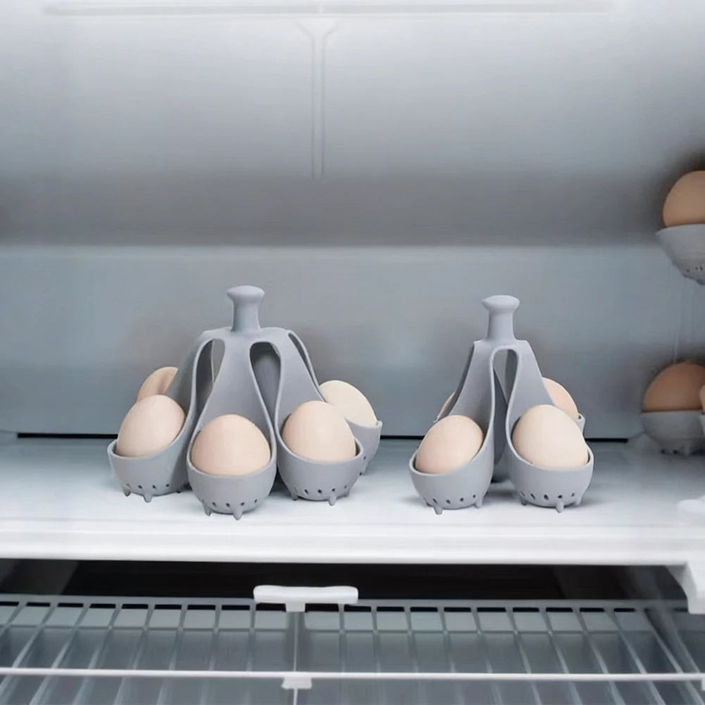 1pc 4/6 Egg Holder High-Temperature Resistant Silicone Egg