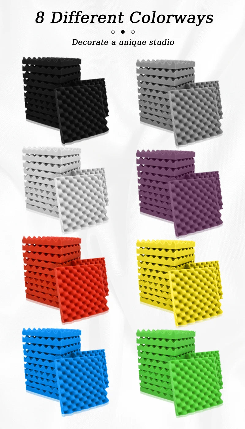 Sound Absorbing Foam Panel 6/12/24/48 Acoustic Foam Studio