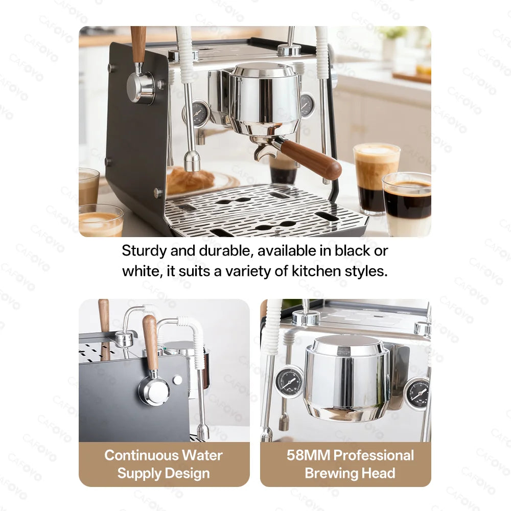 Cafovo E102 Commercial Semi-Automatic Espresso Machine Pid