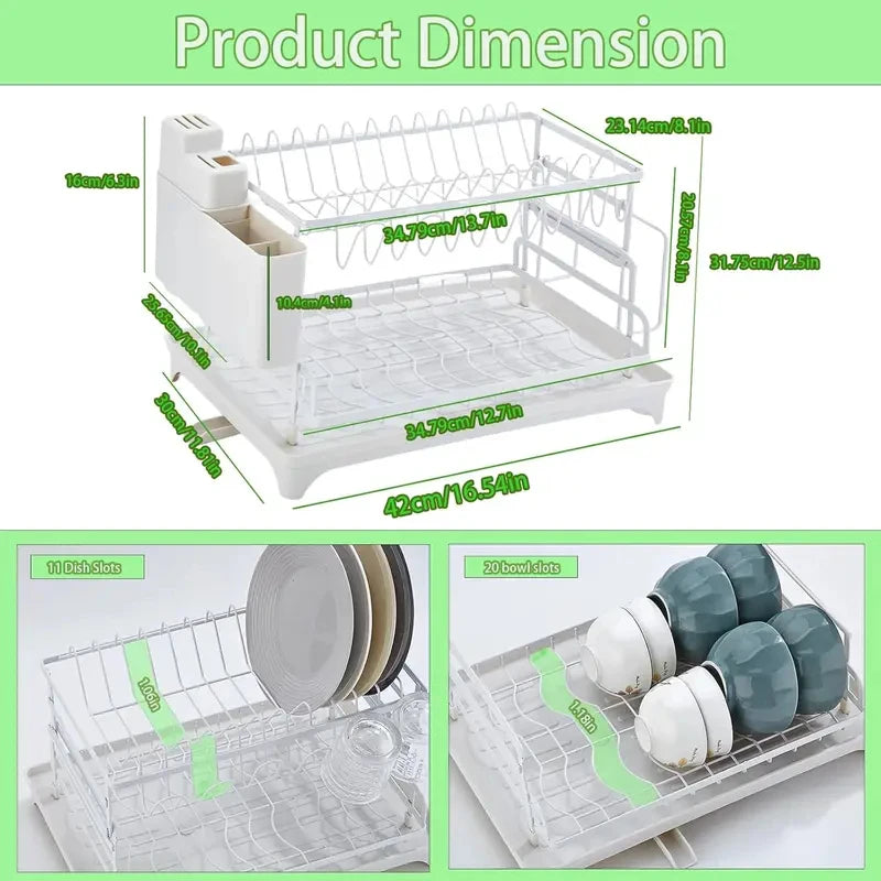 Dish Drying Rack Tier Dish Racks Counter Large