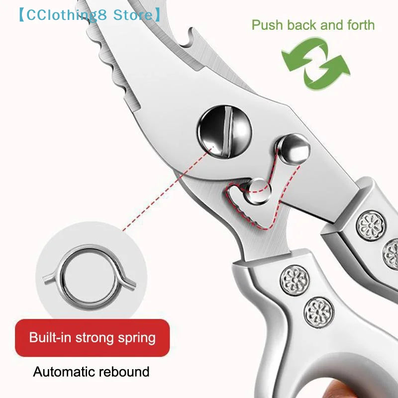 Multipurpose High Carbon Steel Chicken Scissors Ultra Sharp
