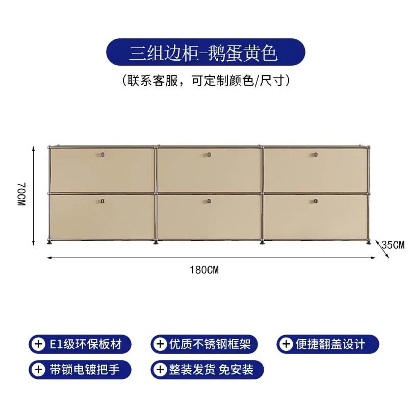 Modern Module Living Room Cabinet Stainless Steel Tv