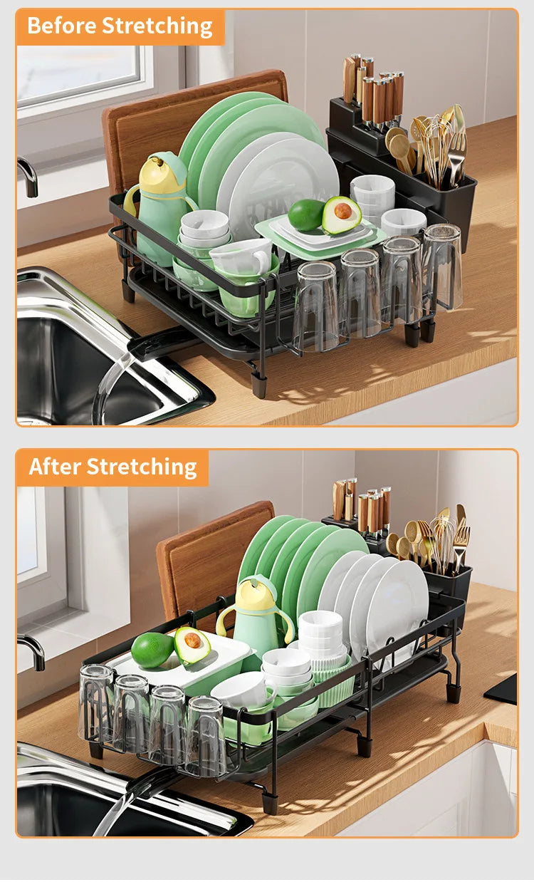 Dish Drying Rack Dish Rack Drainboard Expandable Dish