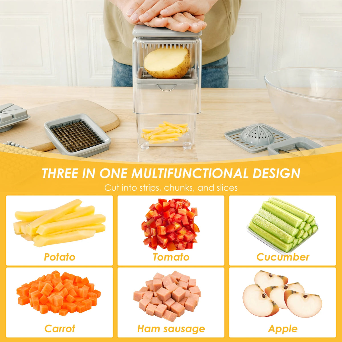 Potato Chipper Cutter French Fry Cutter Fruit Vegetable